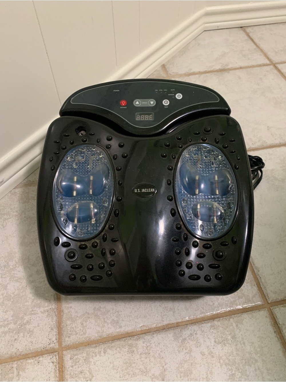 U.S. Jaclean FootVibe Pro Vibration Foot Massager - Black